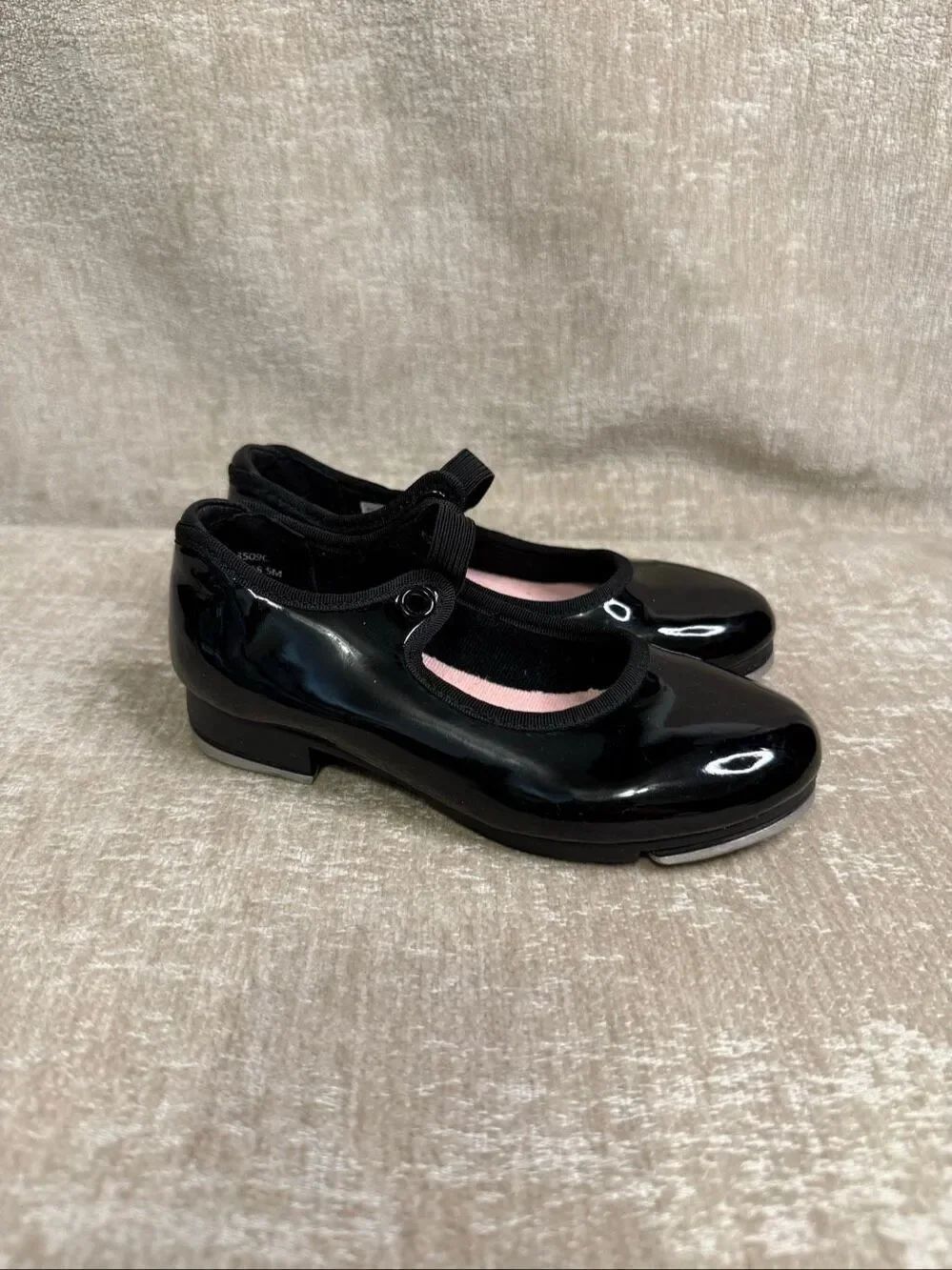 Eurotard Euphonix Kids Lindy Patent Leather Tap Dance Shoes Black Size 11.5